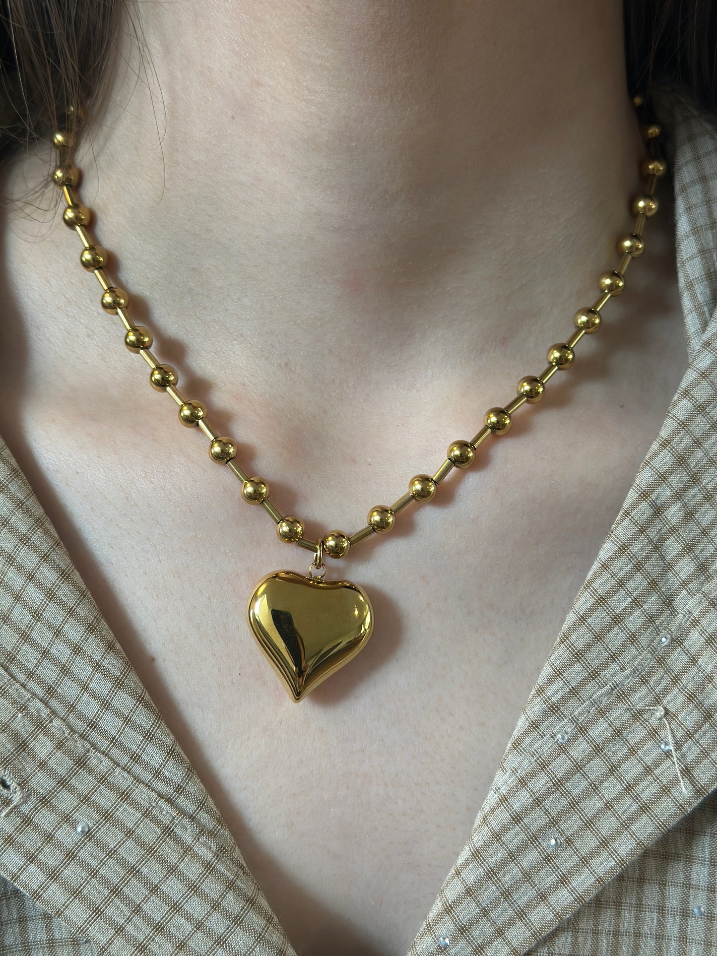 Bold Heart Statement Necklace