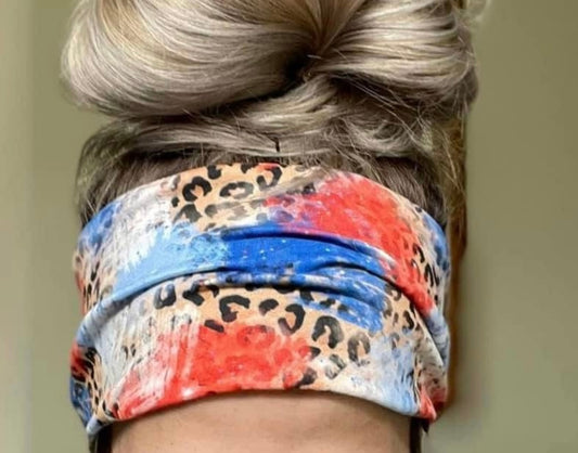 Americana Leopard Headband