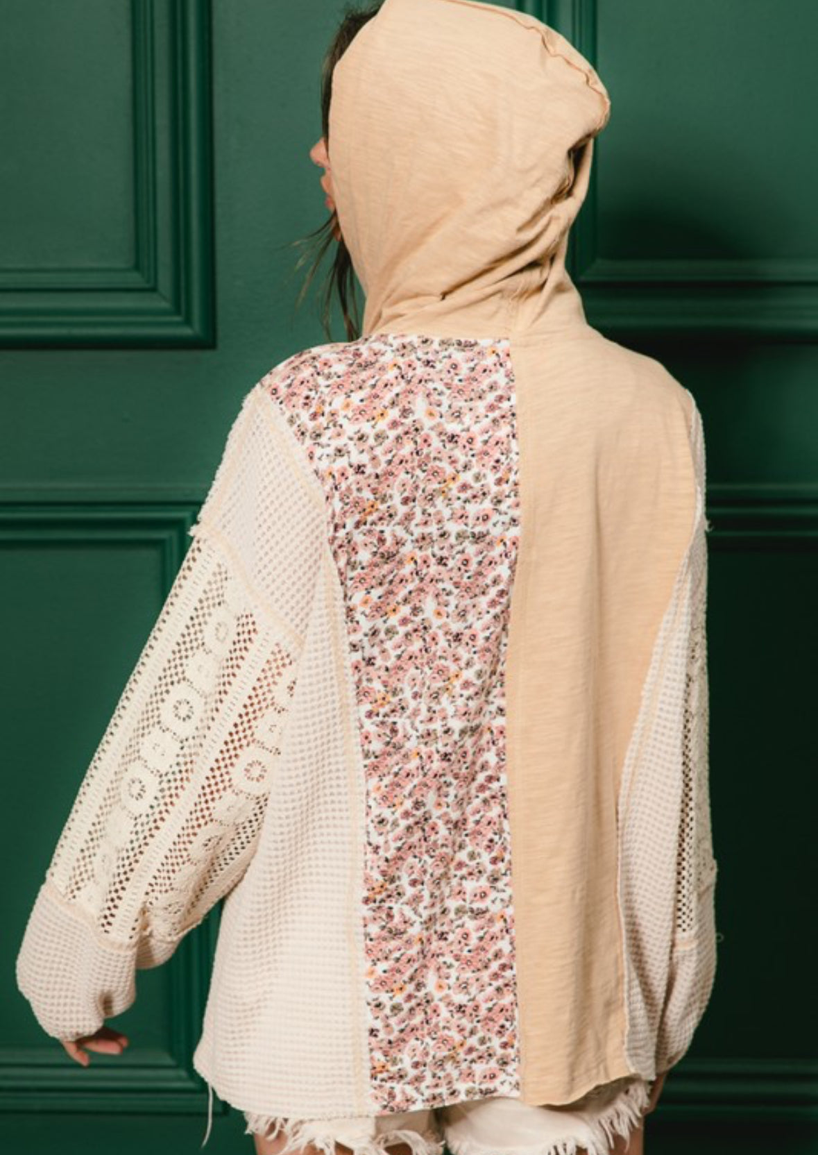 Enchanted Love Floral Buttoned Hoodie Top