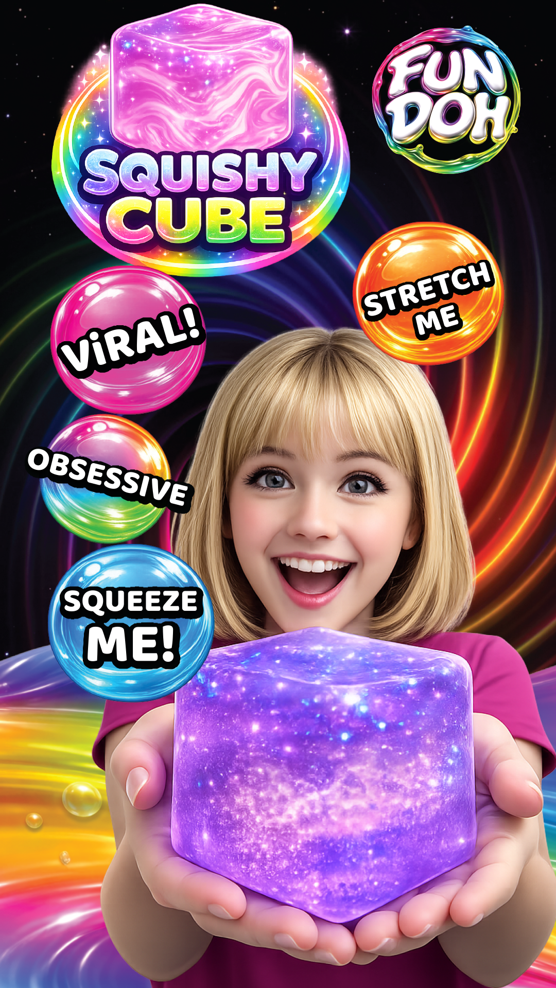 Sparkle Squishy Cube
