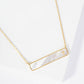 Mother of Pearl Bar Necklace - Gold & Silver
