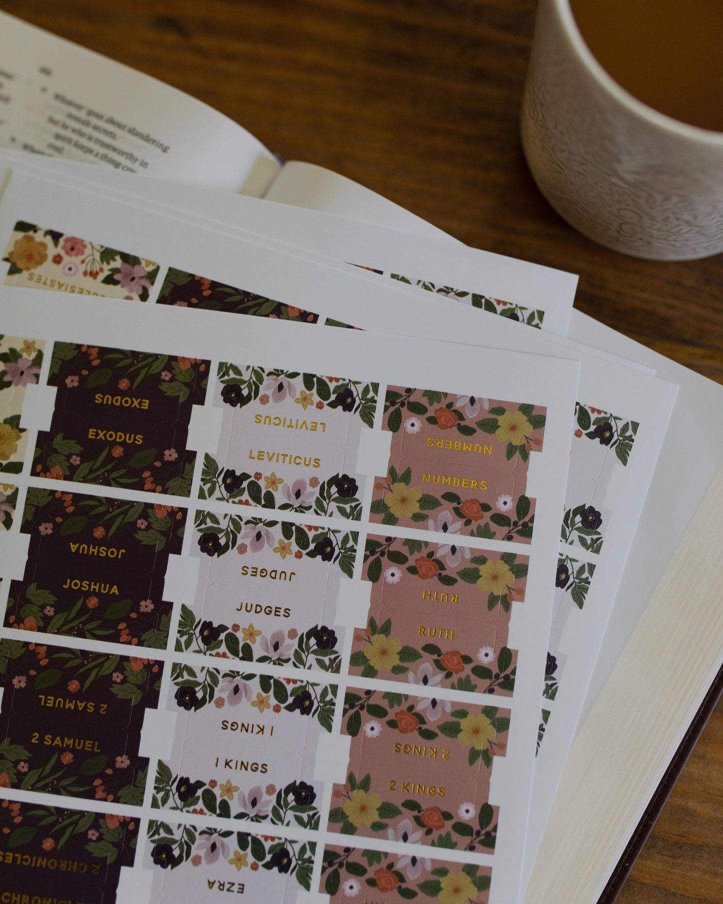 Floral Bible Tabs 🌿