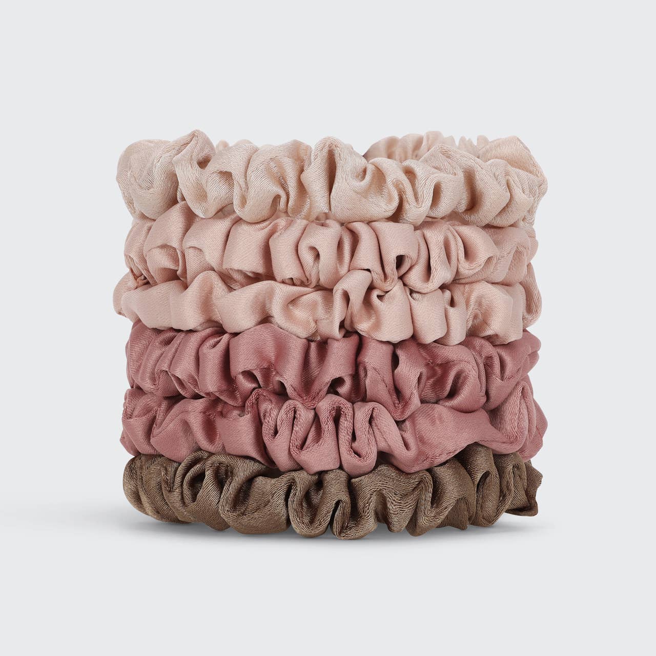 Terracotta Satin Scrunchie Set