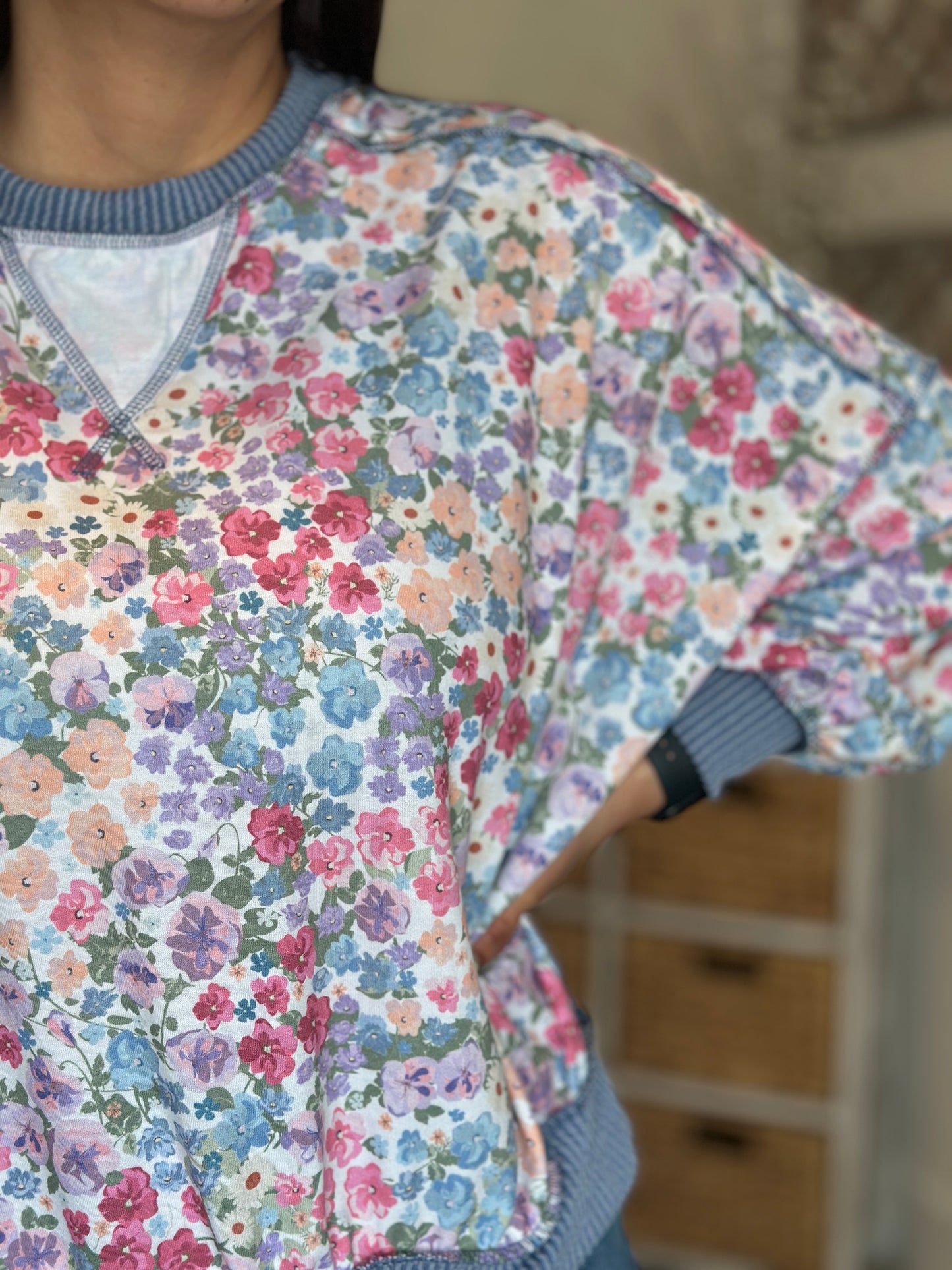 Brielle Floral Pullover 💙🌸