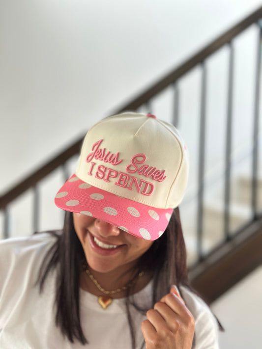 Jesus Saves I Spend Hat ✝️💗✨