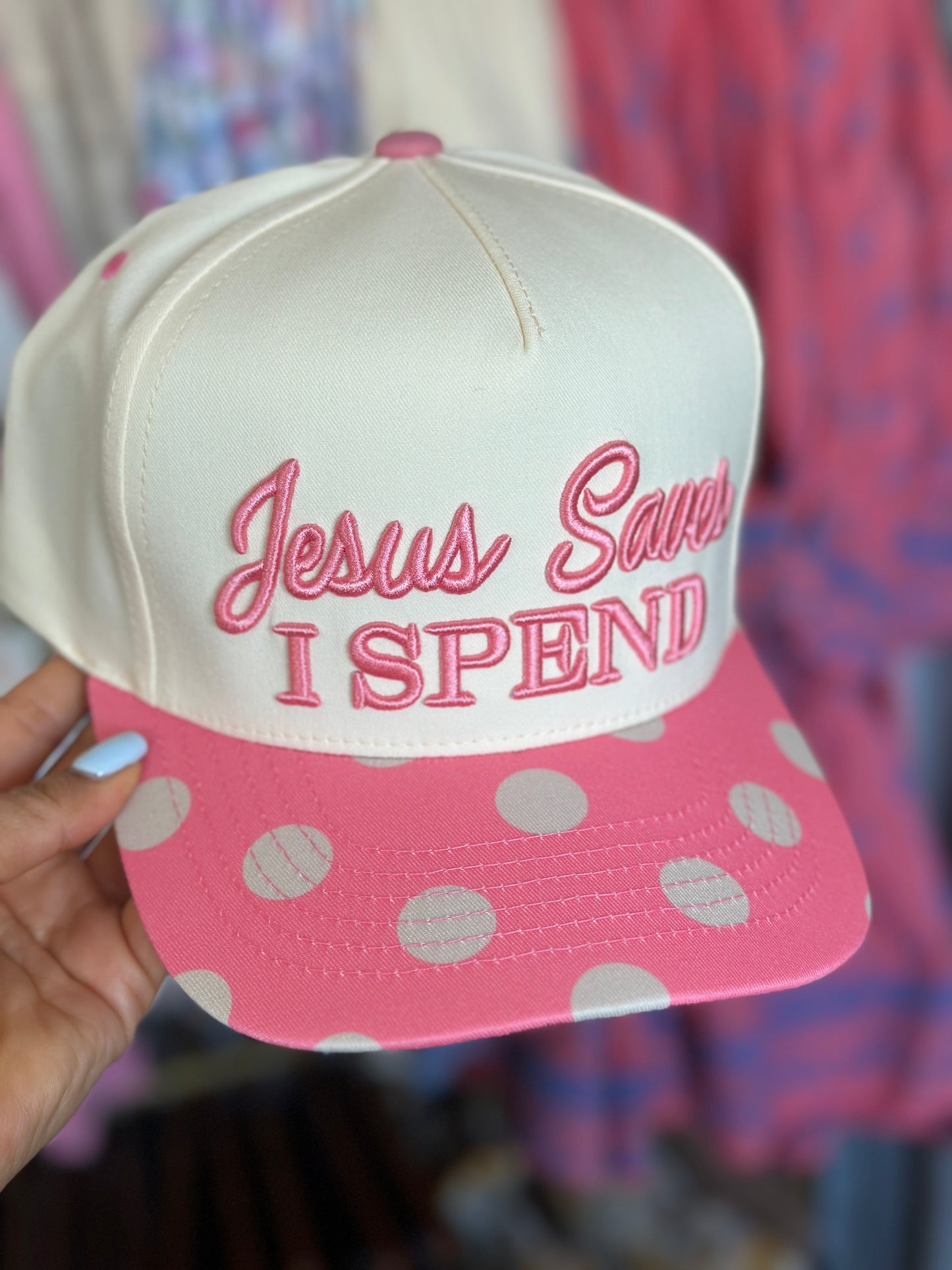 Jesus Saves I Spend Hat ✝️💗✨