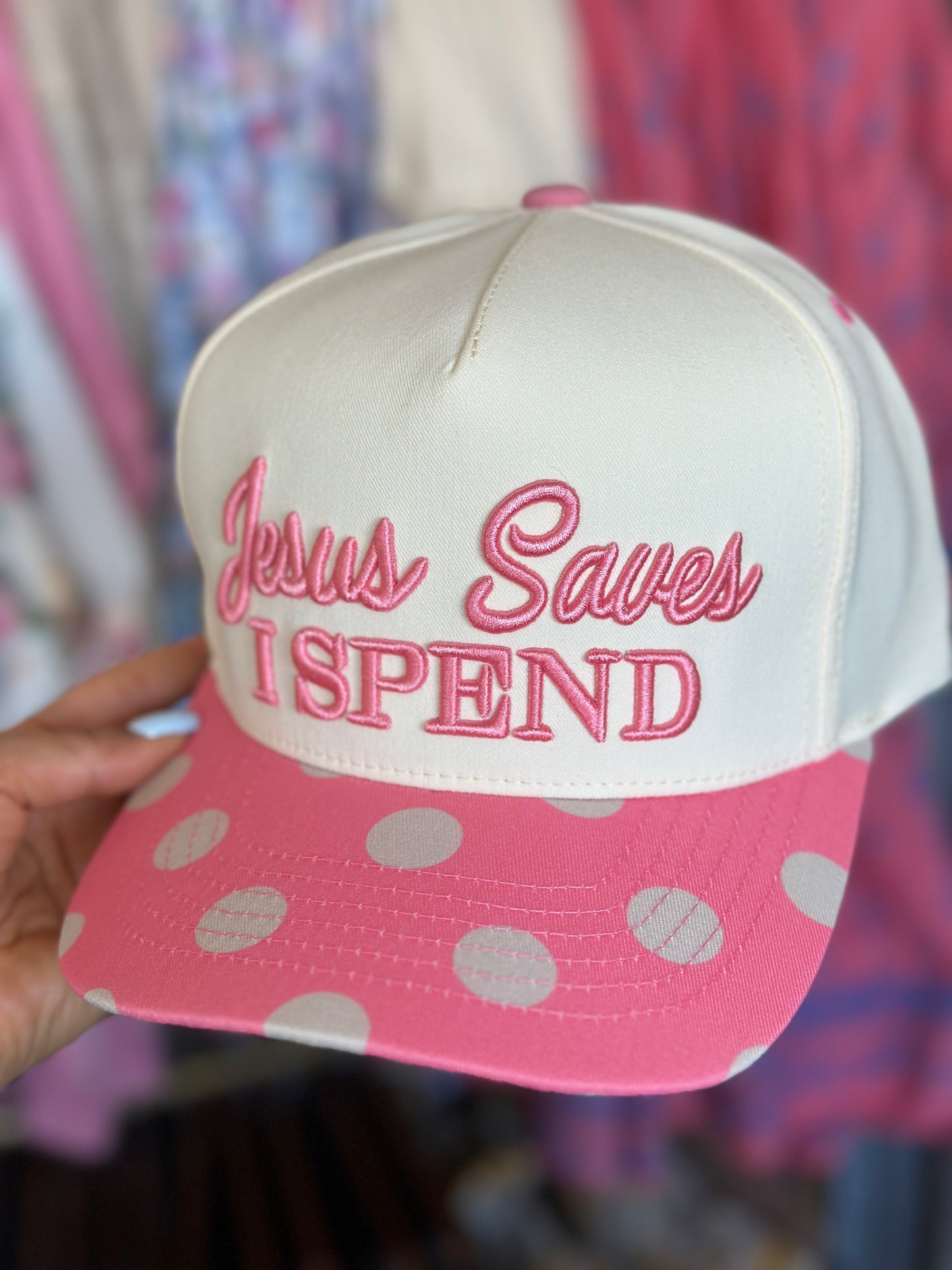 Jesus Saves I Spend Hat ✝️💗✨