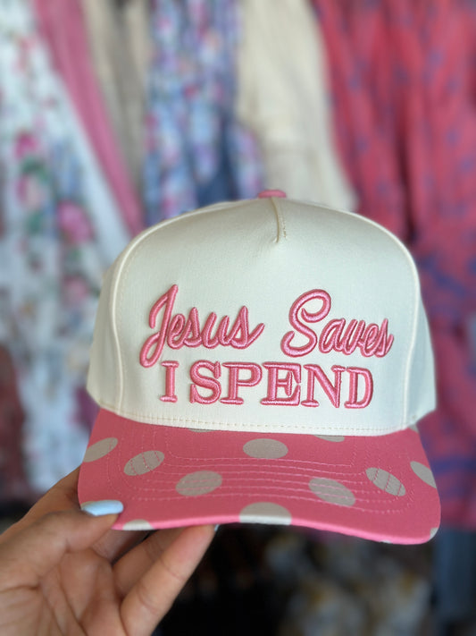 Jesus Saves I Spend Hat ✝️💗✨