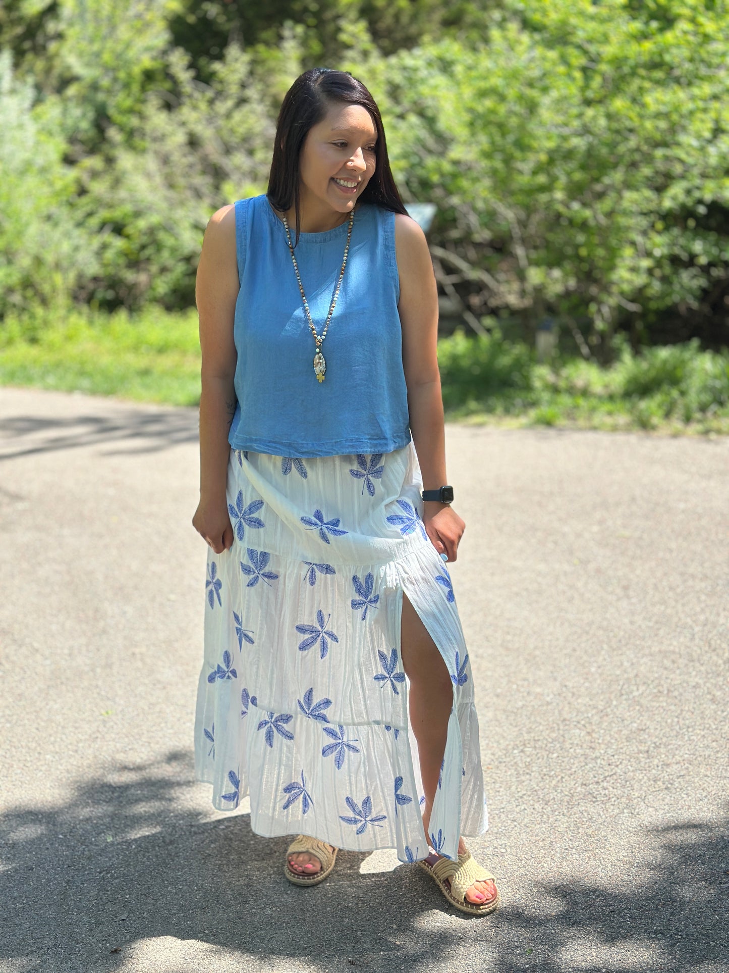 Bluebell Breeze Tiered Maxi Skirt 💙🌿