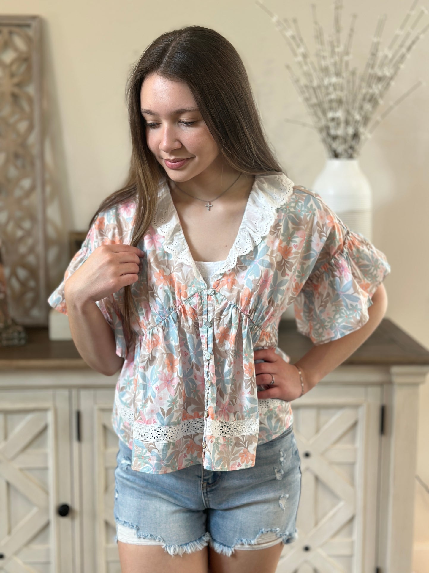 Sweet Bloom Blouse 🌸🤍