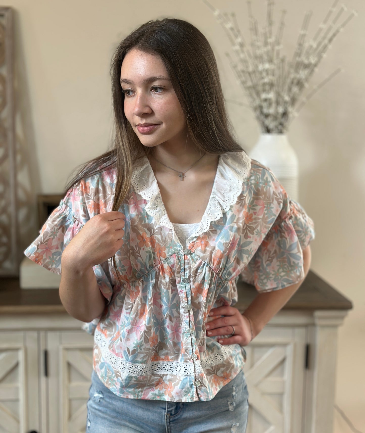 Sweet Bloom Blouse 🌸🤍