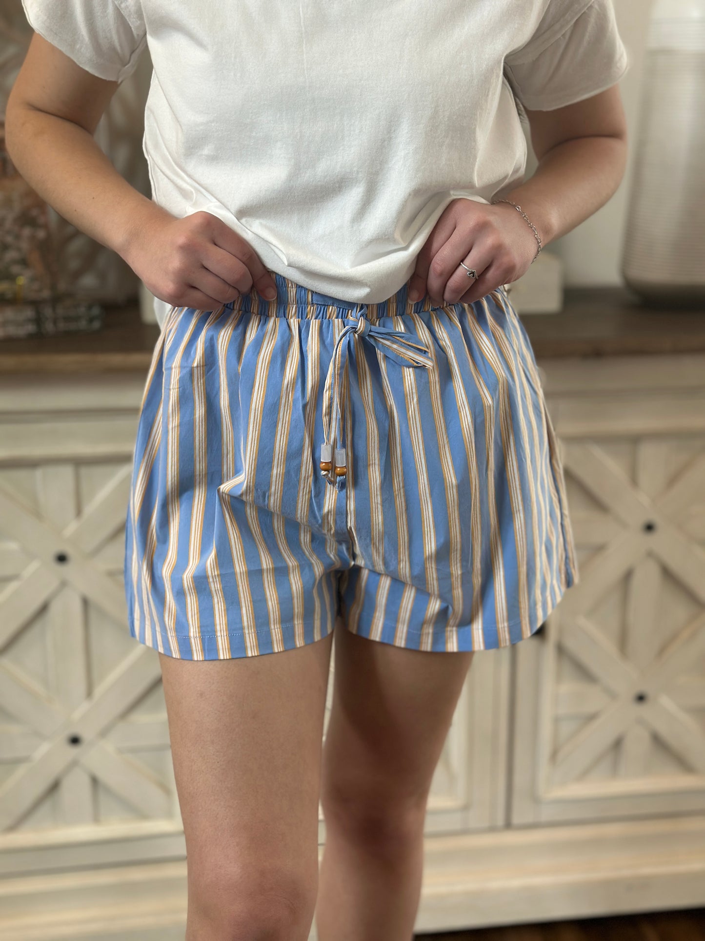 Seaside Stripe Shorts 🌊💛