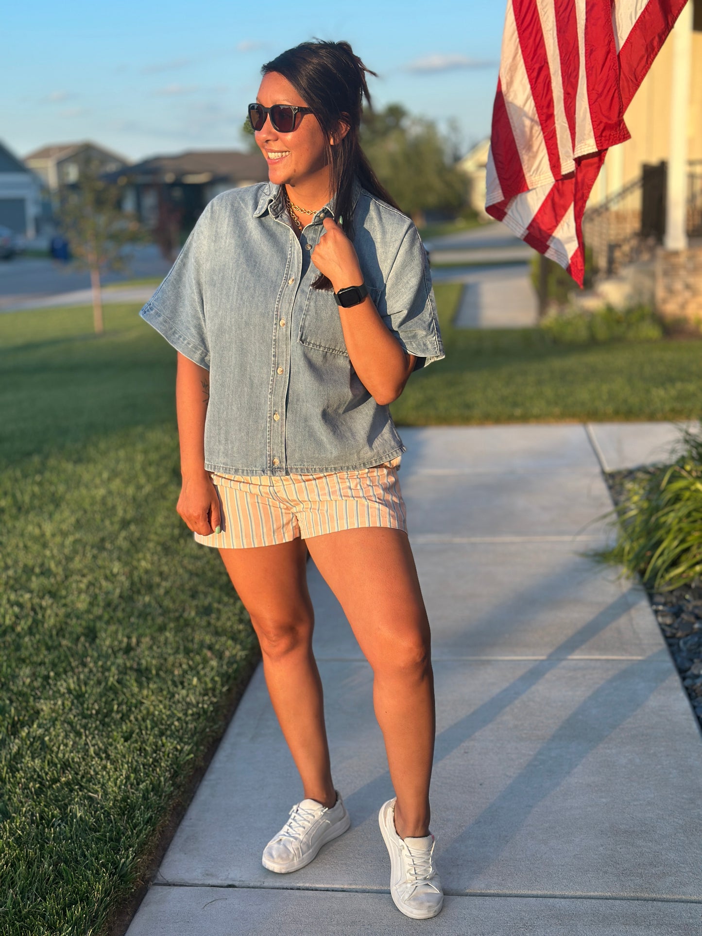 The Cool Girl Denim Button Down