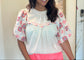 Embroidered High Neck Top