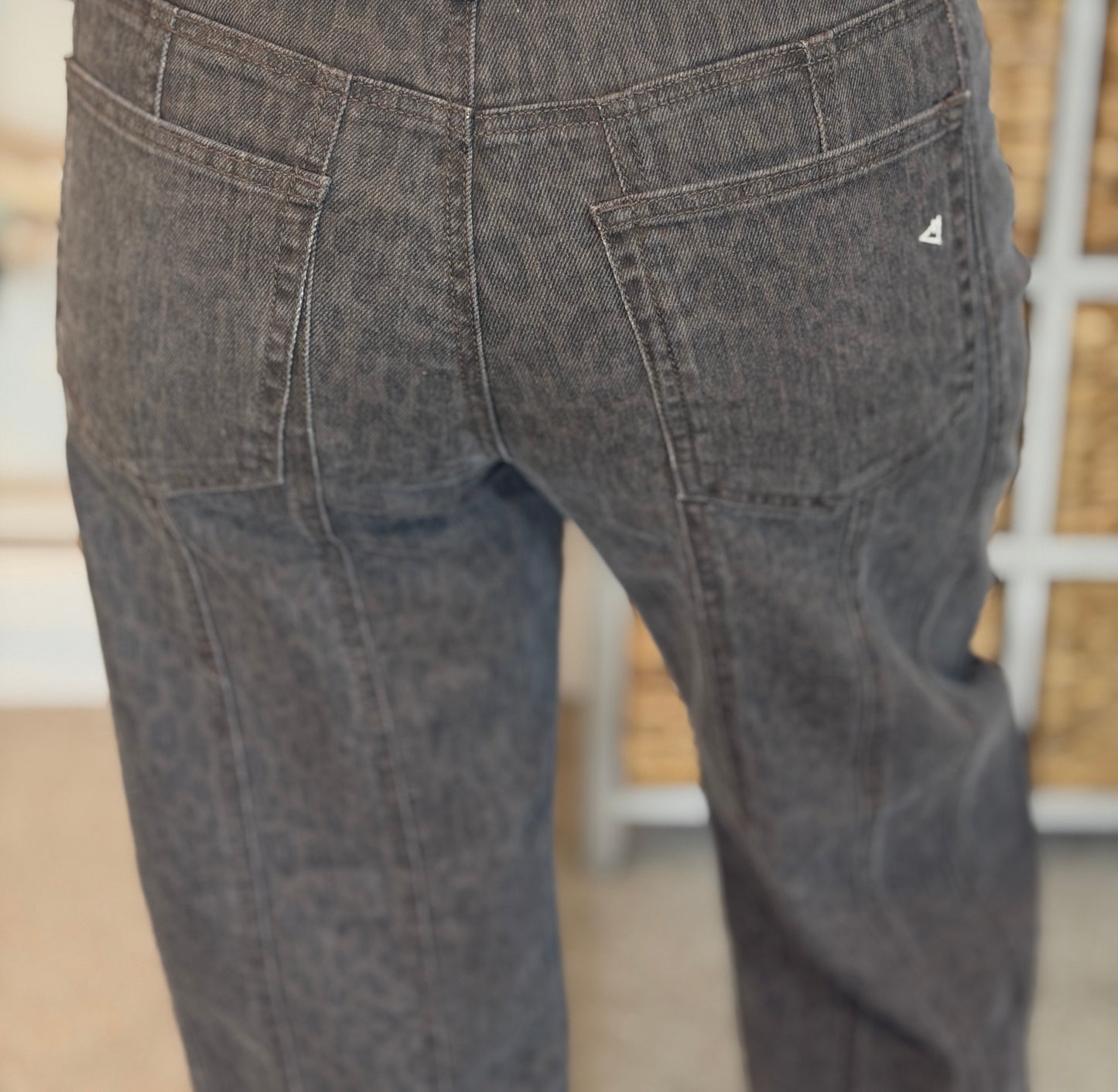 Wild Grace Cheetah Barrel Jeans