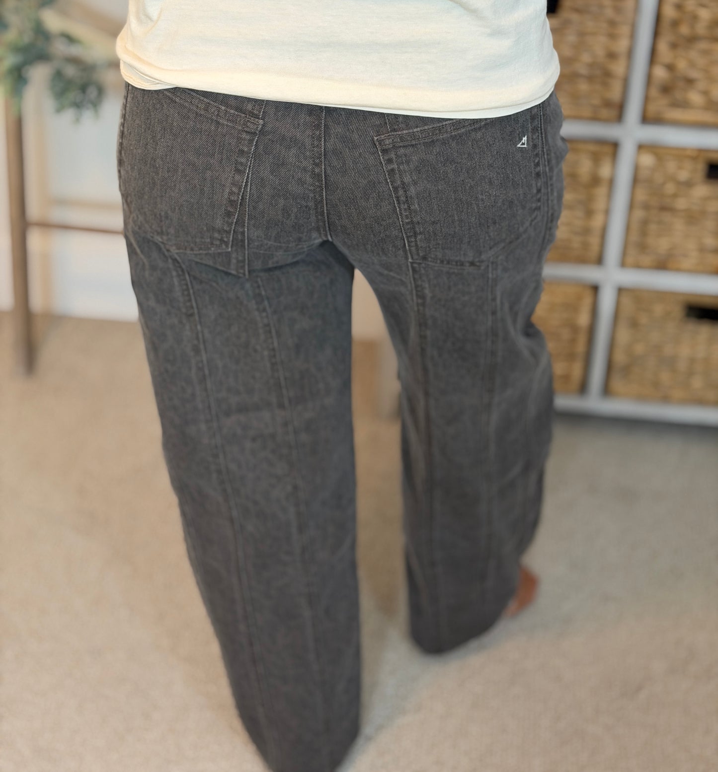 Wild Grace Cheetah Barrel Jeans