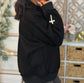 Christ Is King Embroidered Mock Neck Sweatshirt