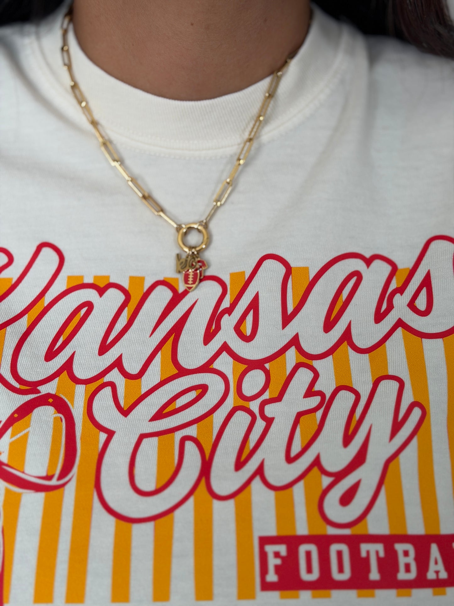 KC Football Charm Necklace