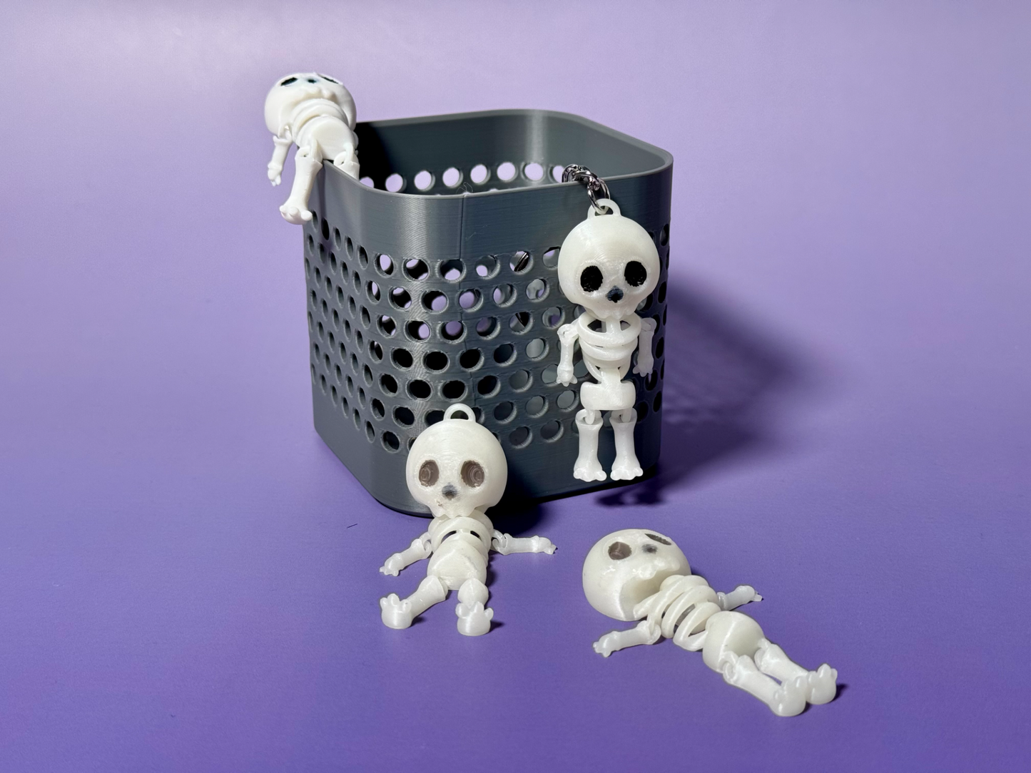 Glow Bone Skeleton Keychain
