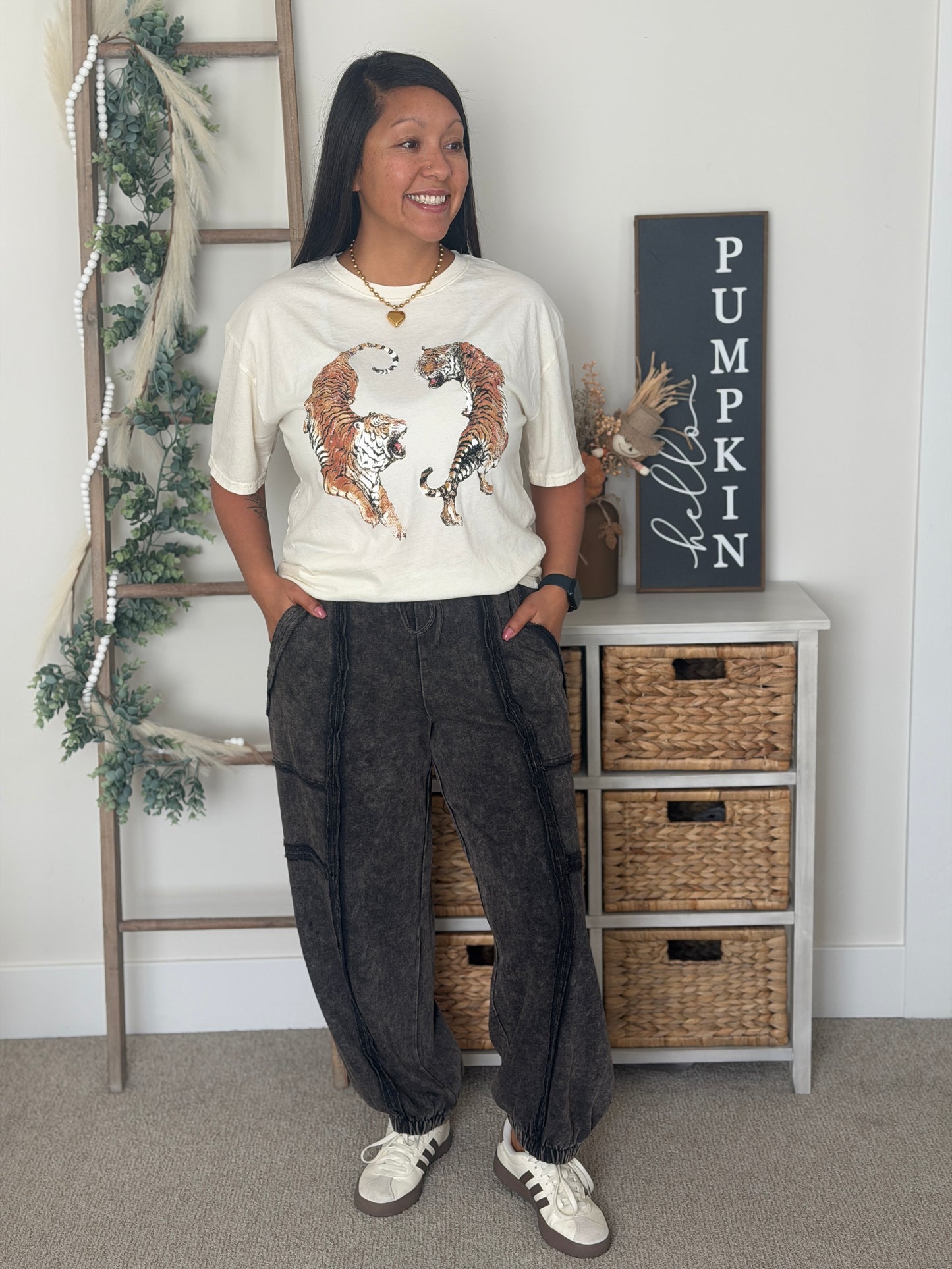 Tiger Print Graphic Tee