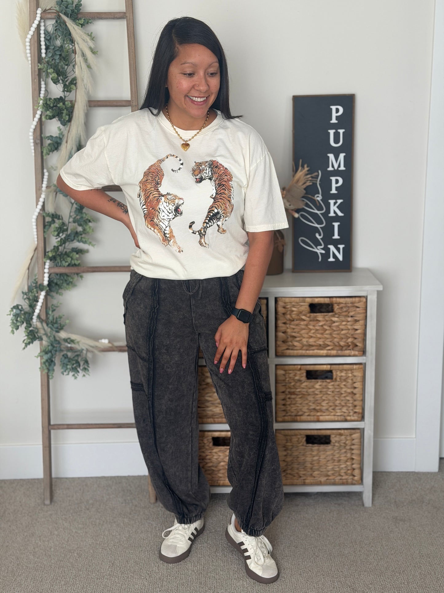 Tiger Print Graphic Tee