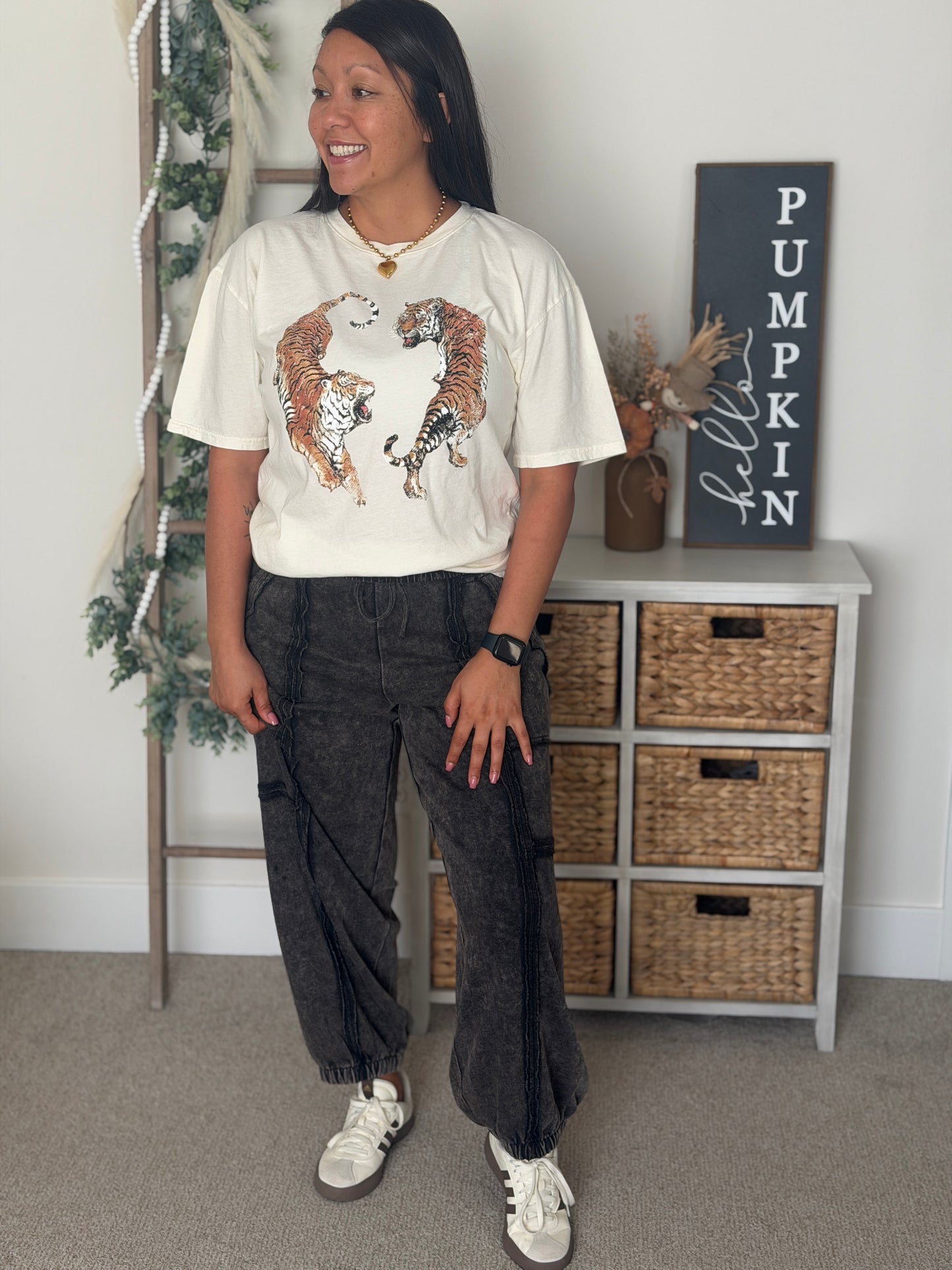 Tiger Print Graphic Tee
