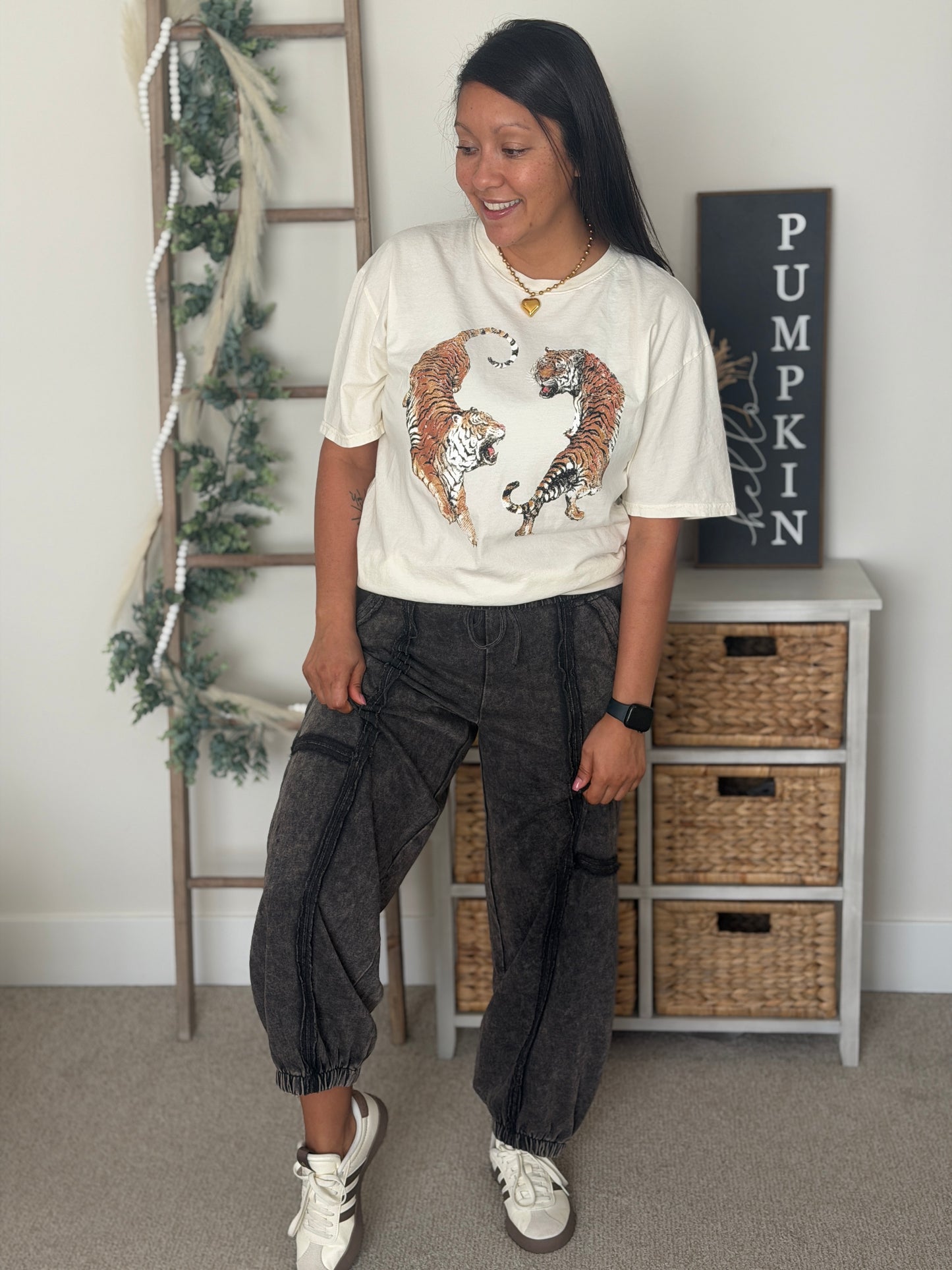 Tiger Print Graphic Tee