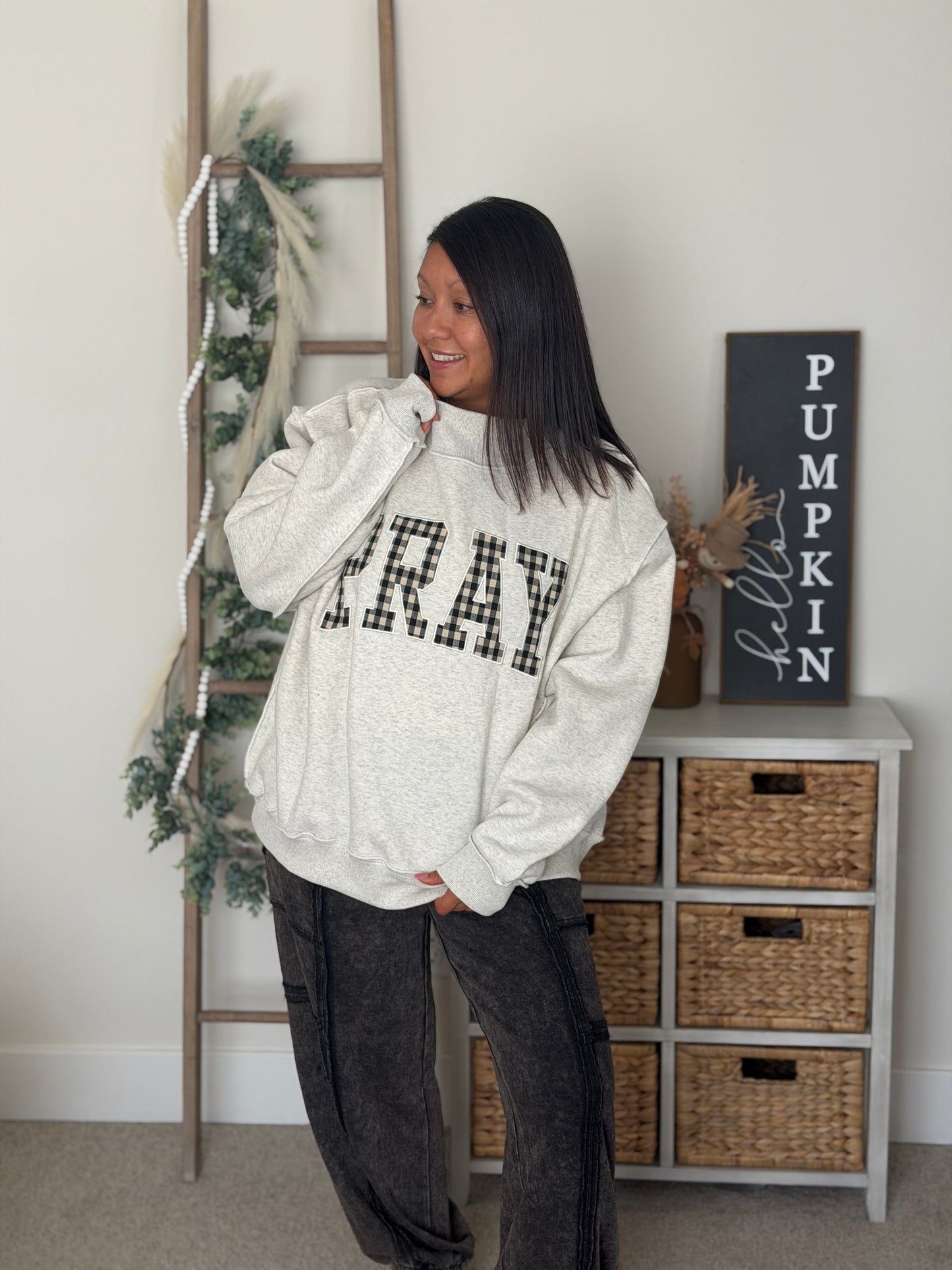 Pray Mock Neck Sweatshirt
