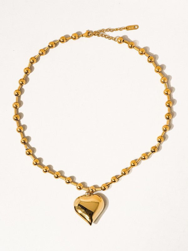 Bold Heart Statement Necklace