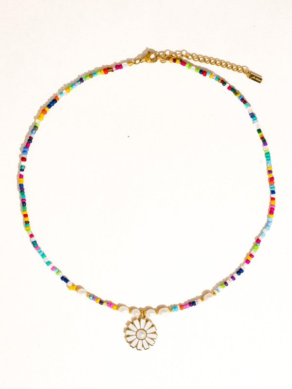 Daisy Beaded Necklace