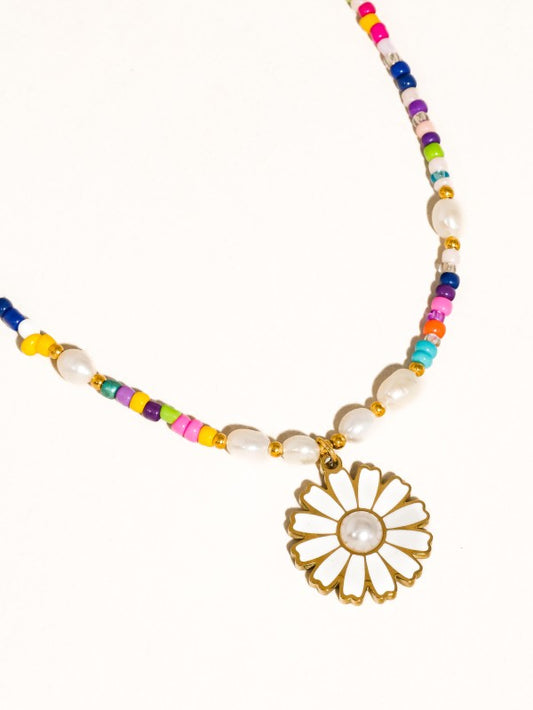 Daisy Beaded Necklace