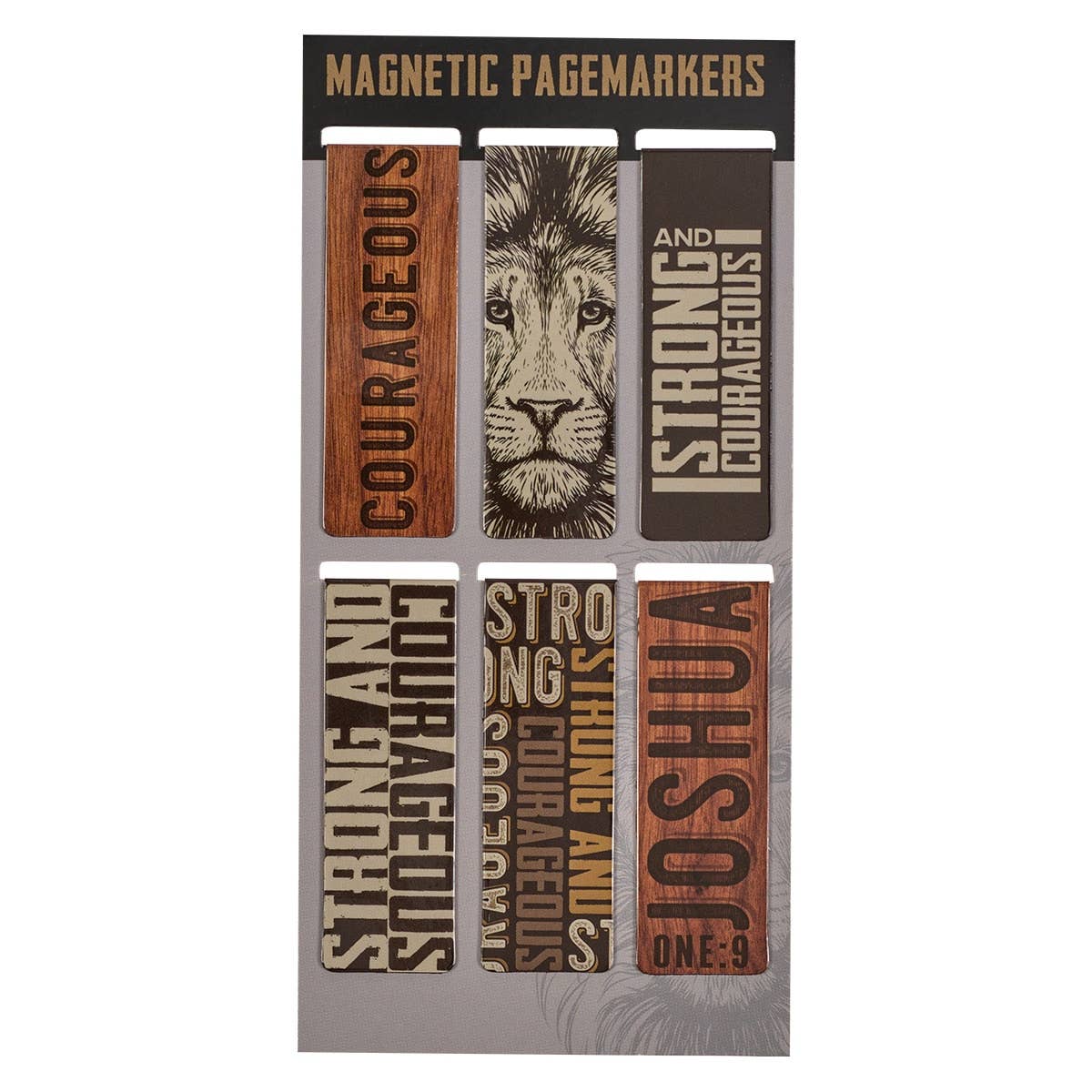 Strong & Courageous Magnetic Bookmark Set