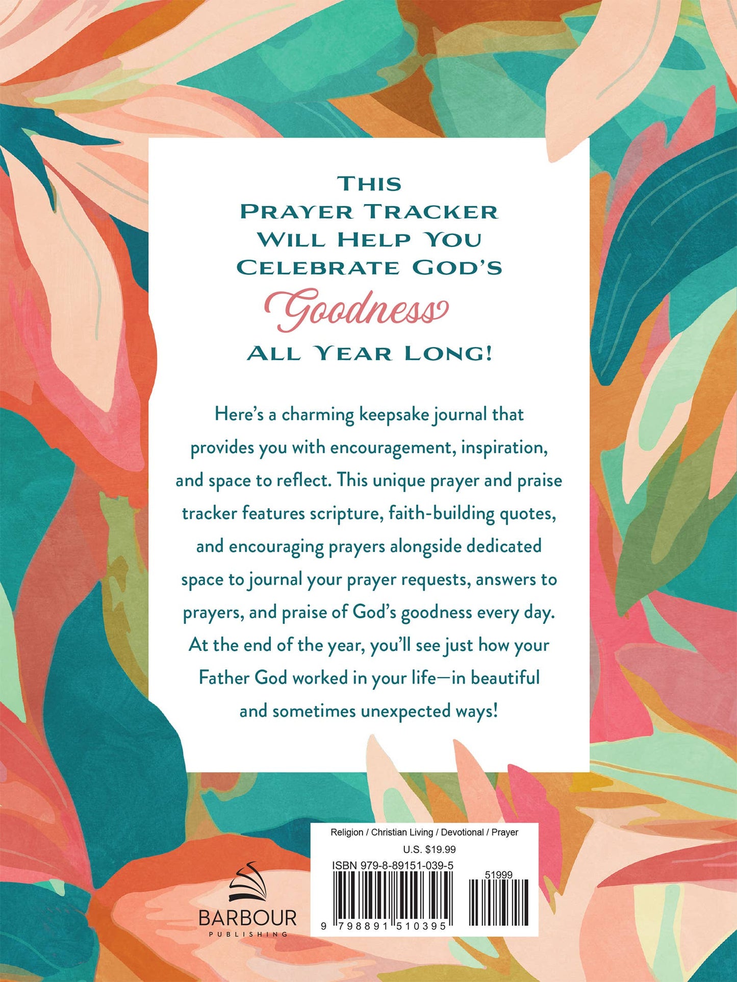 A Year of God's Goodness: A Prayer & Praise Tracker for Women
