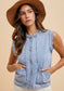 Sweet Scallop Love Denim Vest