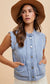 Sweet Scallop Love Denim Vest