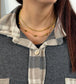 Layered Gold Heart Charm Necklace