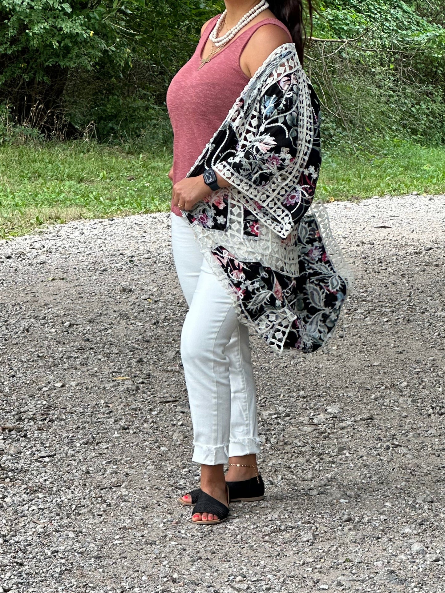 Timeless Romance Kimono - Black