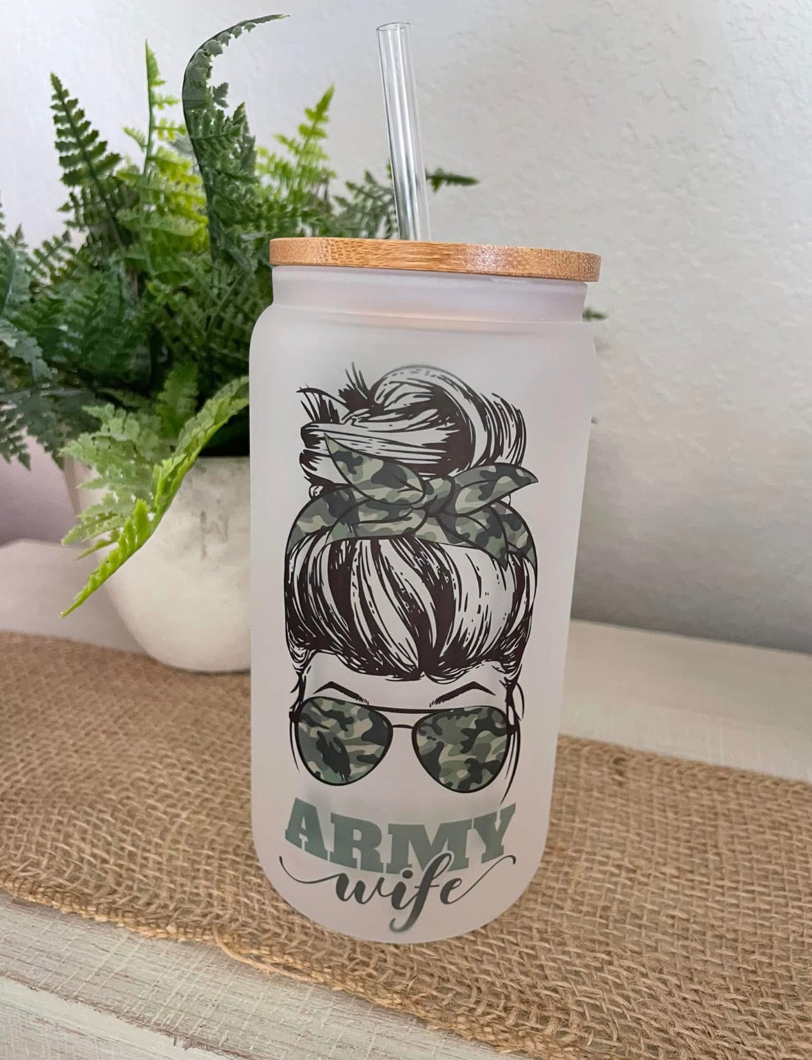 Frosted Glass Can (16oz)