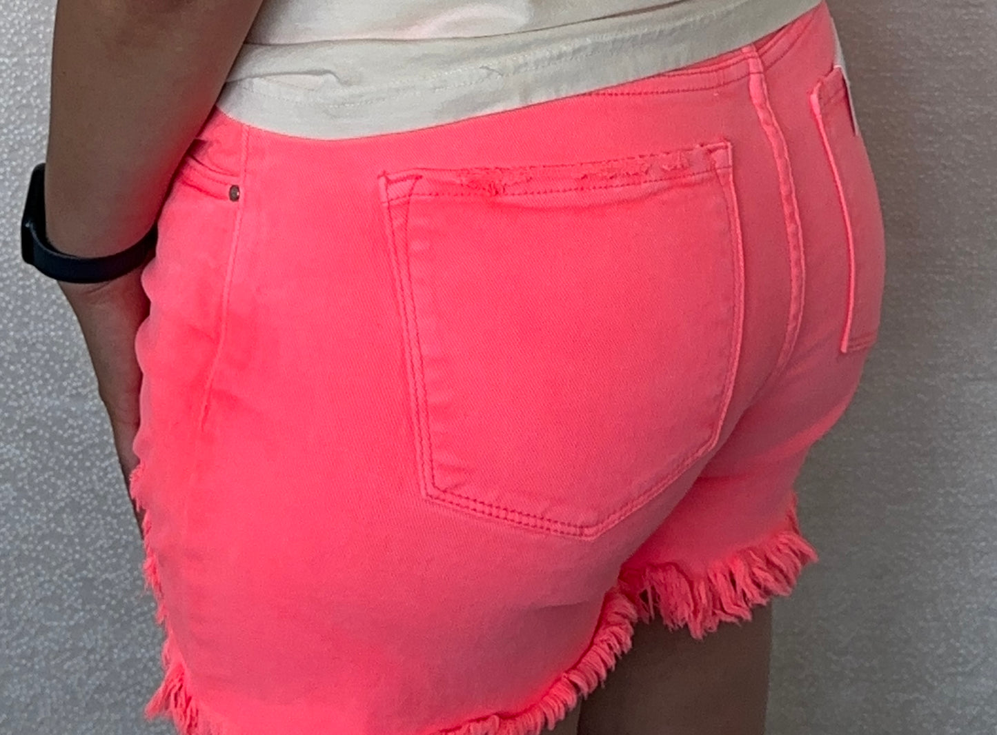 High-Rise Coral Shorts