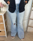 Mid Rise Button Down Flare Denmin