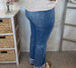 Tummy Control High Rise Crop Straight Cuff Jean