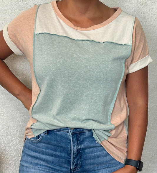 Savana Triblend Colorblock Top