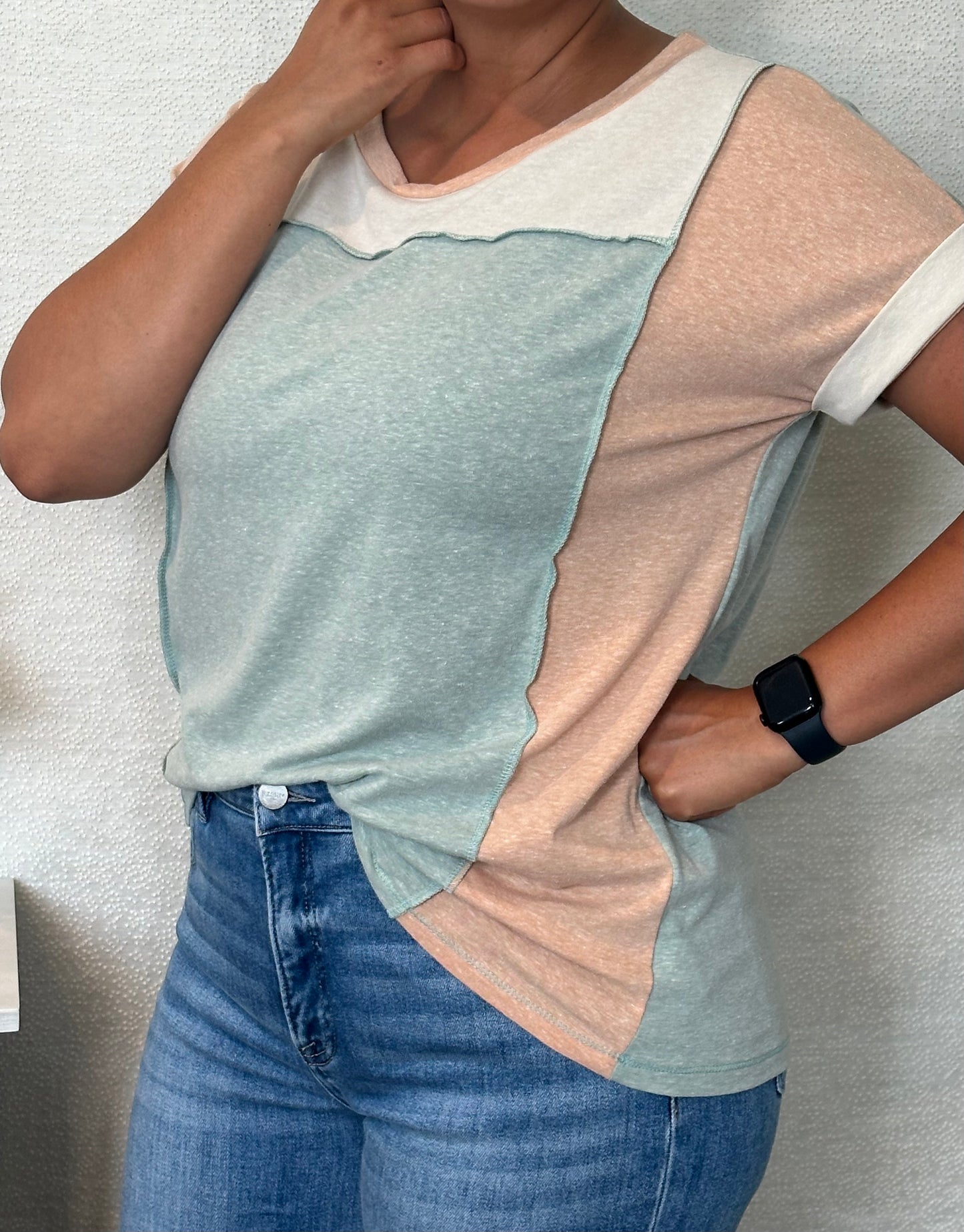 Savana Triblend Colorblock Top