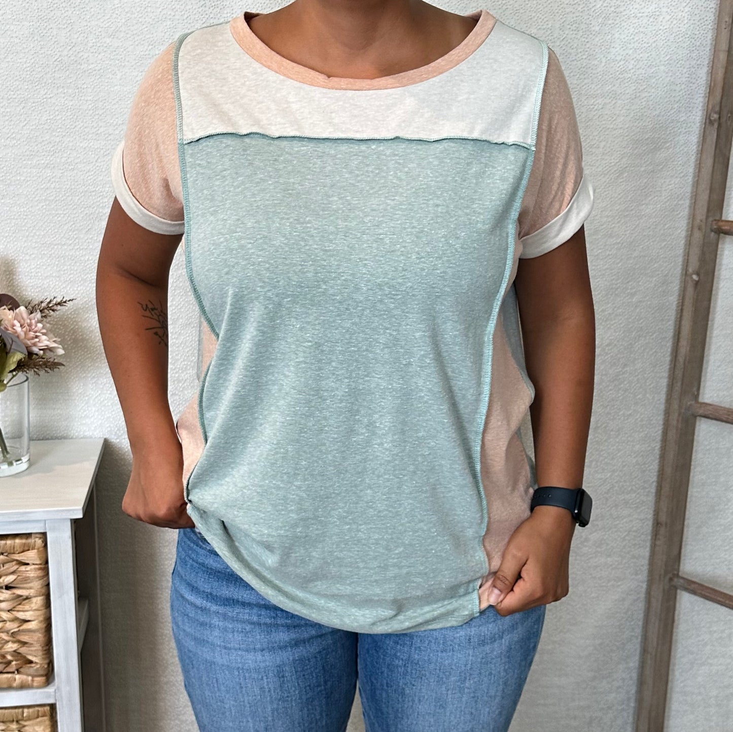 Savana Triblend Colorblock Top