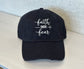 Faith Over Fear Distress Baseball Cap