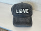 LOVE Paw Print Vintage Baseball Cap