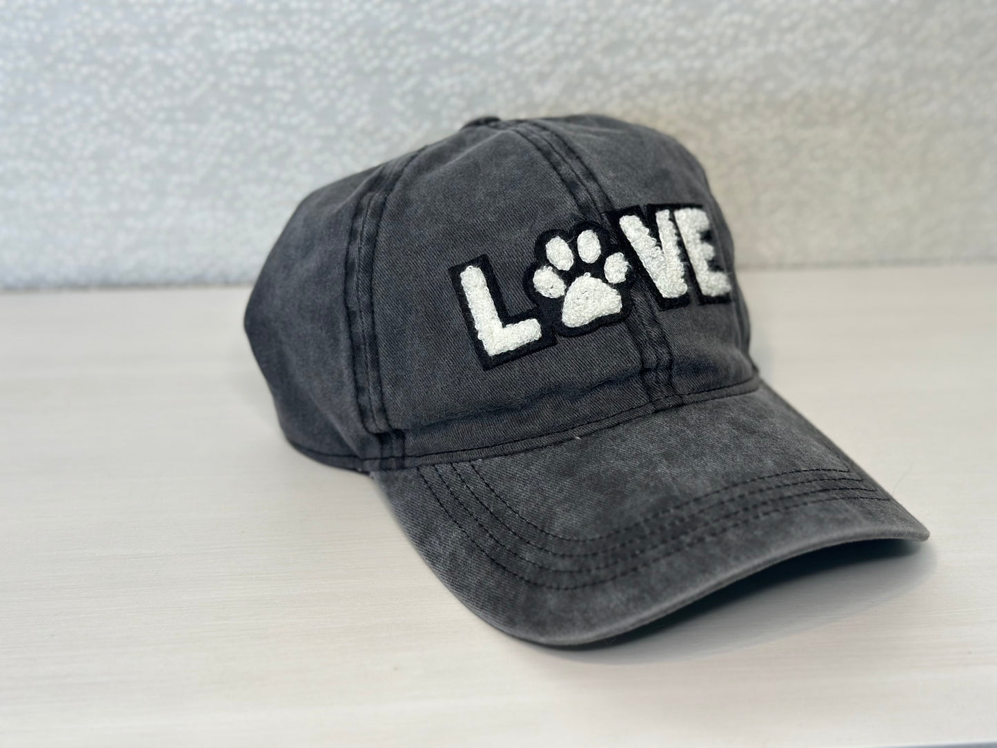 LOVE Paw Print Vintage Baseball Cap
