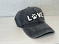 LOVE Paw Print Vintage Baseball Cap