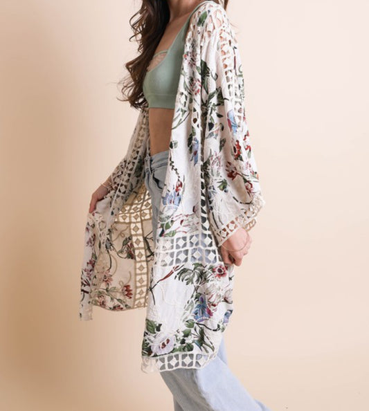 Timeless Romance Kimono - Ivory