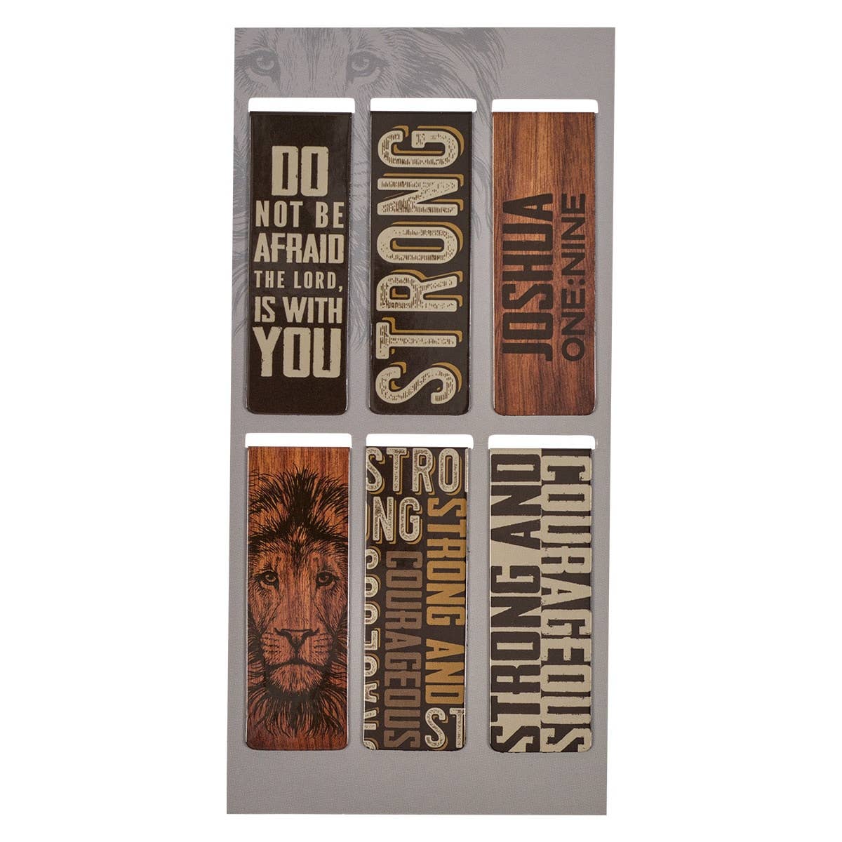 Strong & Courageous Magnetic Bookmark Set